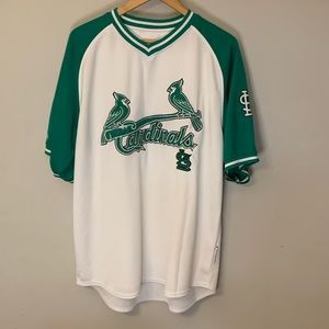 Green and white Cardinals shirt